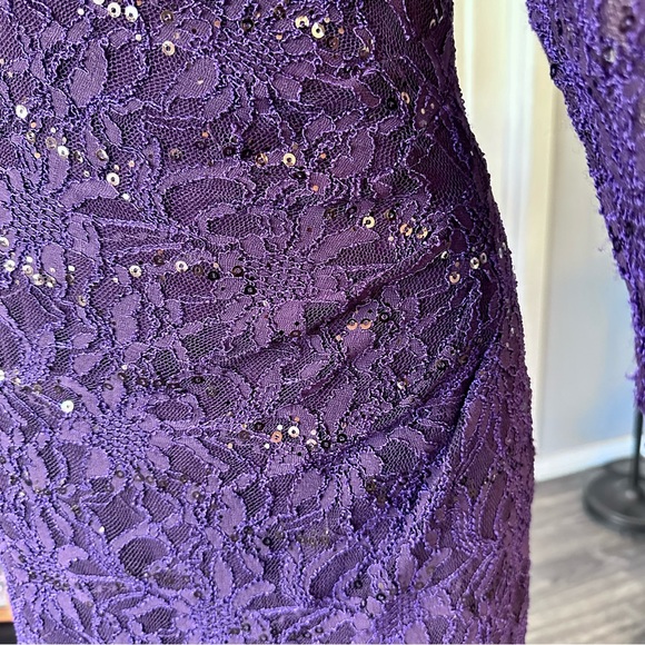 Ralph Lauren Long-Sleeve Sequined Cocktail Dress - Picture 2 of 13